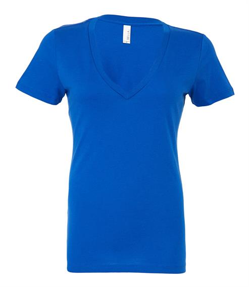 Bella Jersey Deep V Neck T Shirt Fire Label